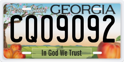 GA license plate CQO9092