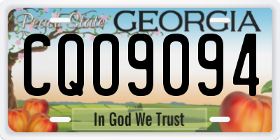 GA license plate CQO9094