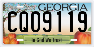 GA license plate CQO9119
