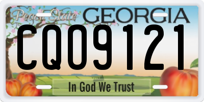 GA license plate CQO9121