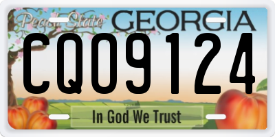 GA license plate CQO9124