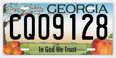 GA license plate CQO9128