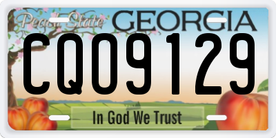 GA license plate CQO9129