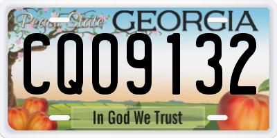 GA license plate CQO9132