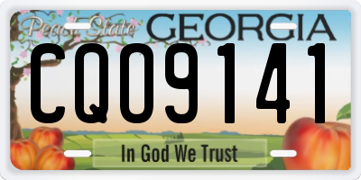 GA license plate CQO9141