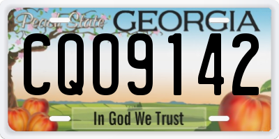 GA license plate CQO9142