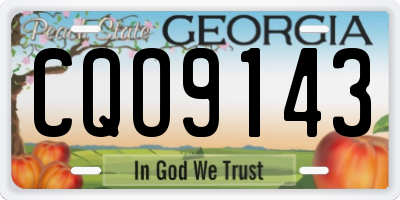 GA license plate CQO9143