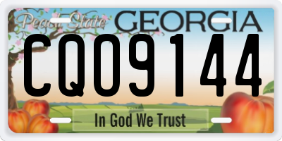 GA license plate CQO9144