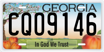 GA license plate CQO9146
