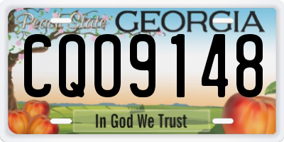 GA license plate CQO9148