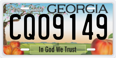 GA license plate CQO9149