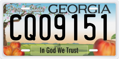 GA license plate CQO9151