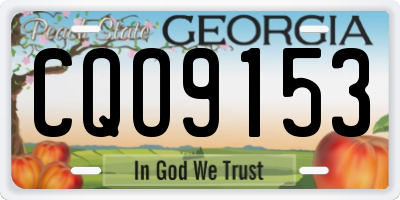 GA license plate CQO9153