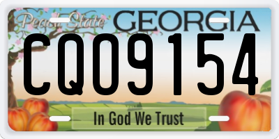 GA license plate CQO9154