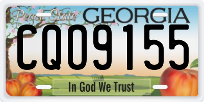 GA license plate CQO9155