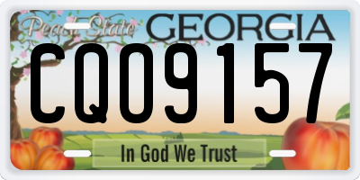 GA license plate CQO9157