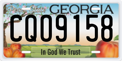 GA license plate CQO9158
