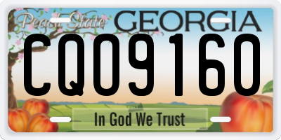 GA license plate CQO9160
