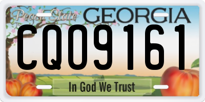 GA license plate CQO9161