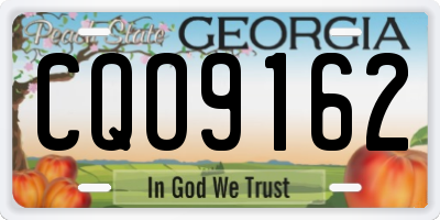 GA license plate CQO9162