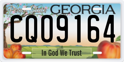 GA license plate CQO9164