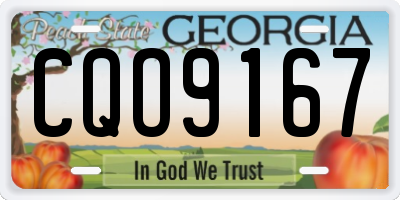 GA license plate CQO9167