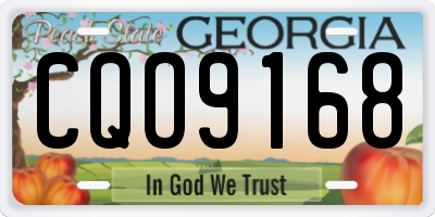 GA license plate CQO9168
