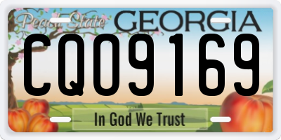 GA license plate CQO9169