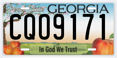 GA license plate CQO9171