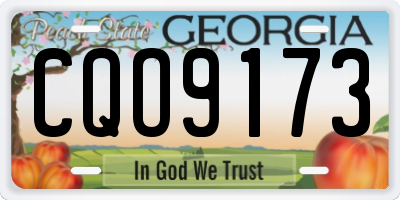 GA license plate CQO9173