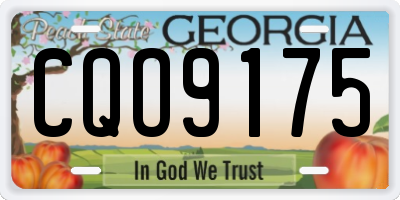 GA license plate CQO9175