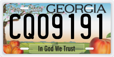GA license plate CQO9191