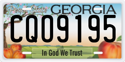 GA license plate CQO9195