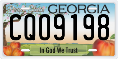 GA license plate CQO9198