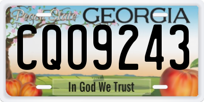 GA license plate CQO9243
