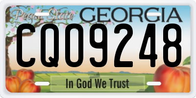 GA license plate CQO9248
