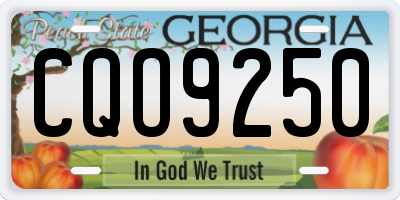 GA license plate CQO9250