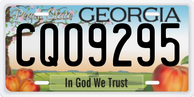 GA license plate CQO9295