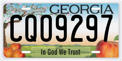 GA license plate CQO9297