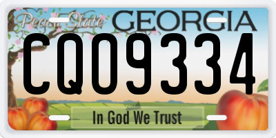 GA license plate CQO9334
