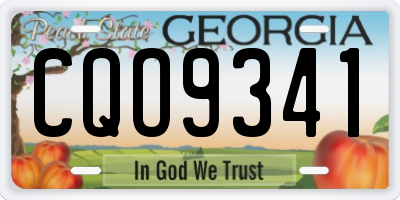 GA license plate CQO9341