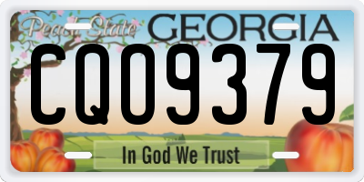 GA license plate CQO9379