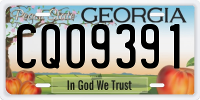 GA license plate CQO9391