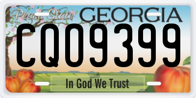 GA license plate CQO9399