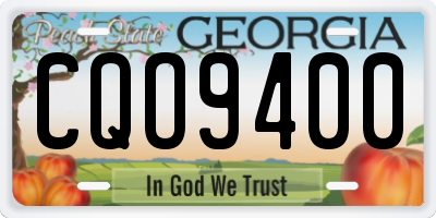 GA license plate CQO9400