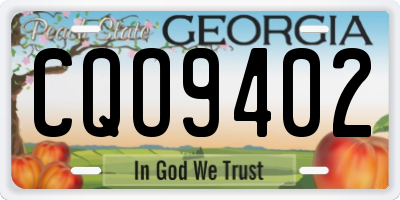 GA license plate CQO9402