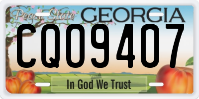 GA license plate CQO9407