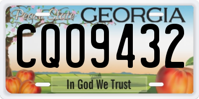 GA license plate CQO9432