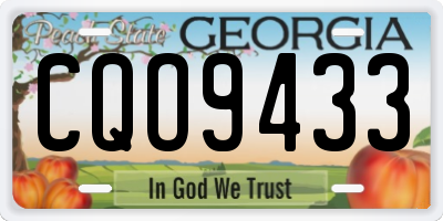 GA license plate CQO9433