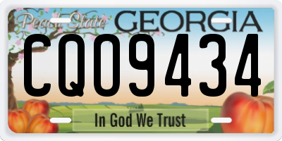 GA license plate CQO9434